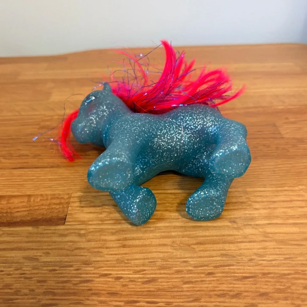 Hasbro My Little Pony G1 Sky Rocket Sparkle Pony 1985 Vintage Blue Pink Toy Pony